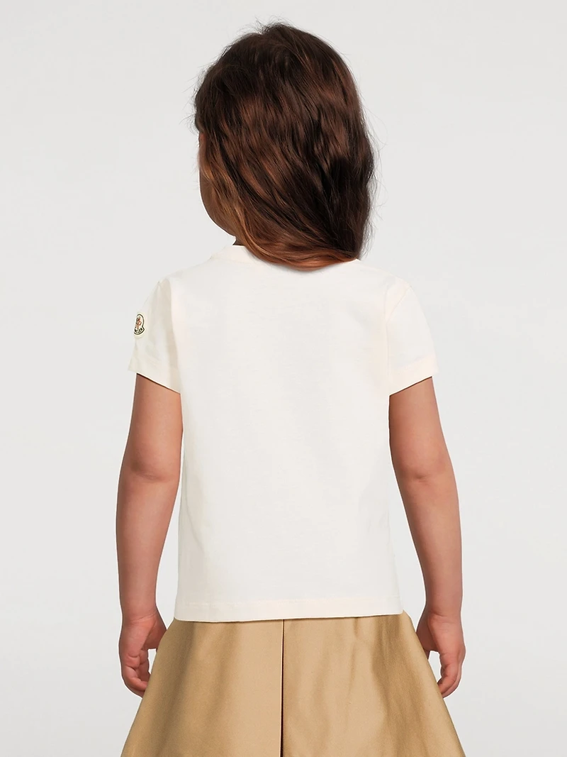Cotton Logo Embroidered T-Shirt