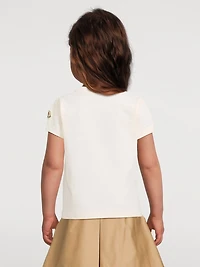 Cotton Logo Embroidered T-Shirt