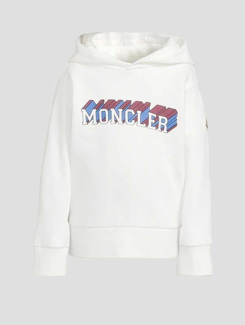 Cotton Logo Motif Hoodie