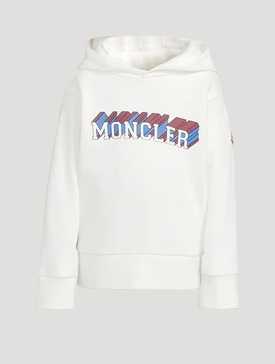 Cotton Logo Motif Hoodie