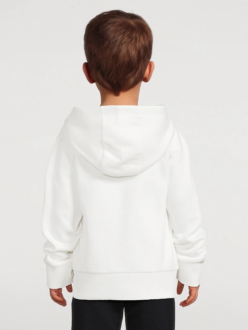 Cotton Logo Motif Hoodie