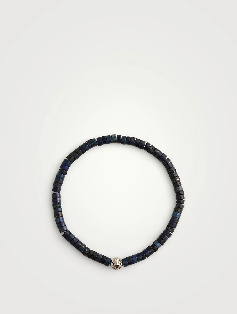 Blue Lapis Heishi Beaded Bracelet