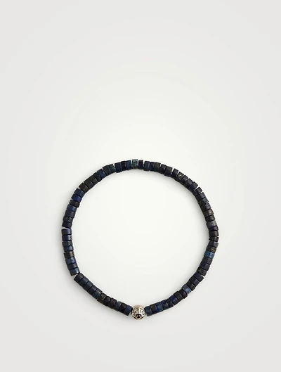 Blue Lapis Heishi Beaded Bracelet