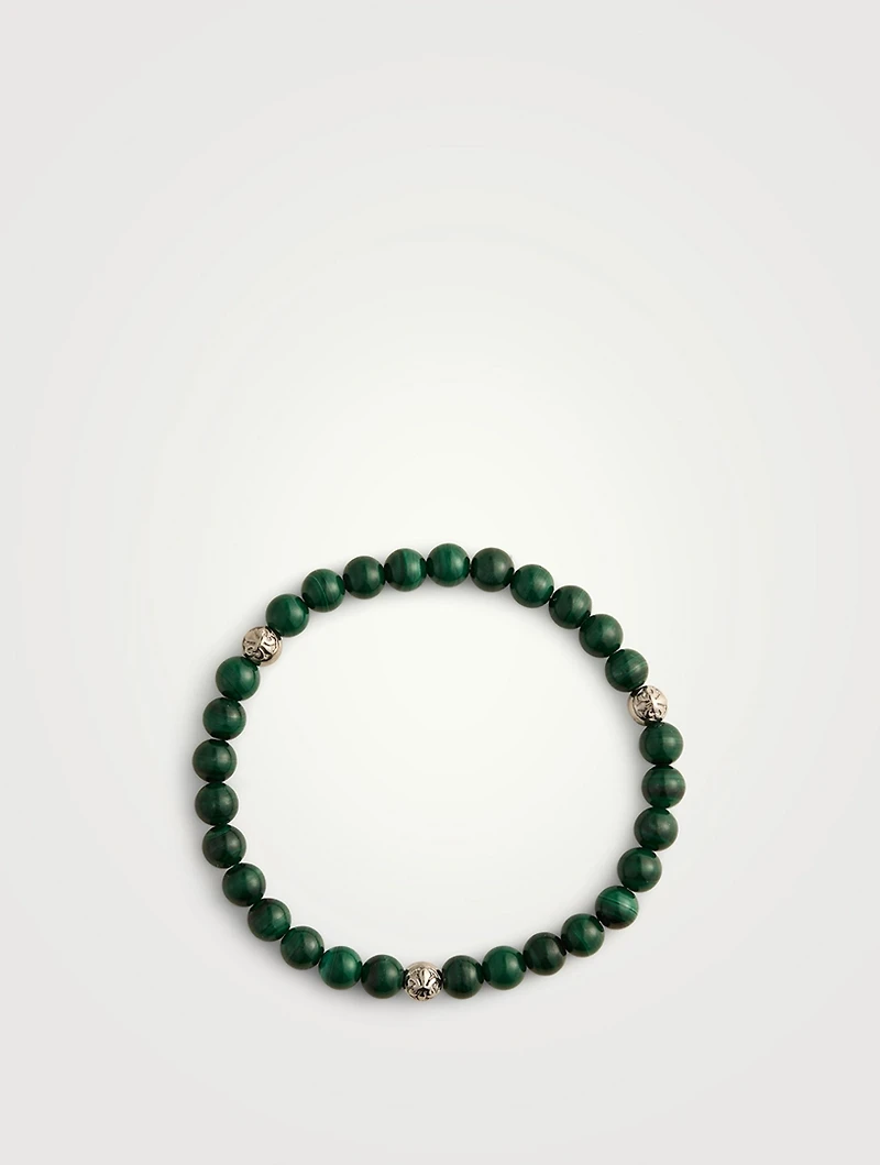 Green Malachite Beaded Bracelet