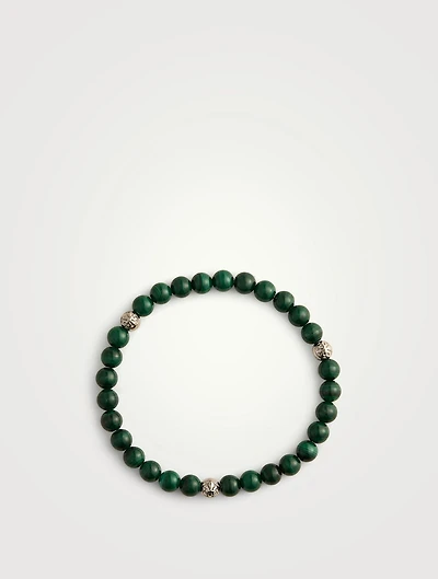 Green Malachite Beaded Bracelet