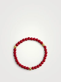 Red Jade Beaded Bracelet
