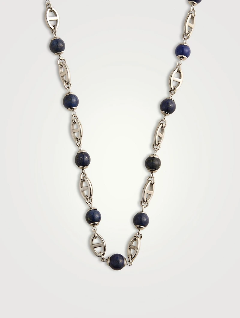 Mariner Chain Necklace With Blue Lapis