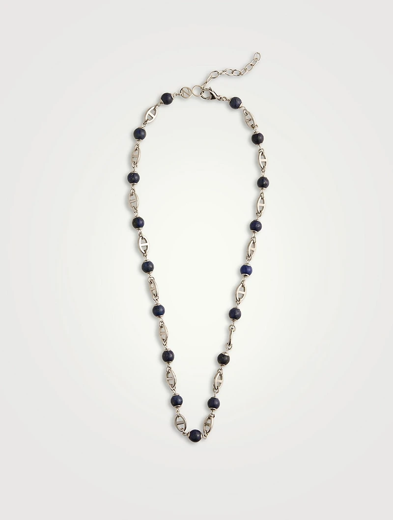 Mariner Chain Necklace With Blue Lapis