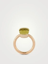 Nudo Classic 18K Rose And White Gold Ring With Lemon Quartz