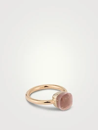 Nudo Petit 18K Rose And White Gold Ring With Quartz