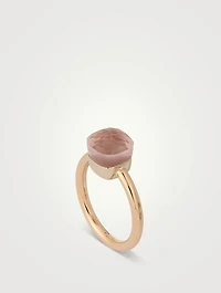 Nudo Petit 18K Rose And White Gold Ring With Quartz