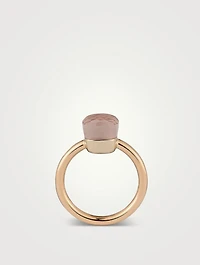 Nudo Petit 18K Rose And White Gold Ring With Quartz