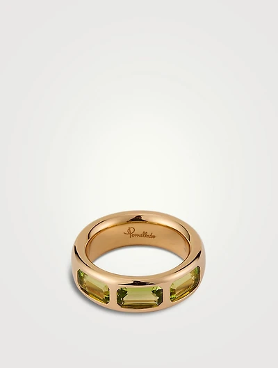 Iconica 18K Rose Gold Ring With Peridot