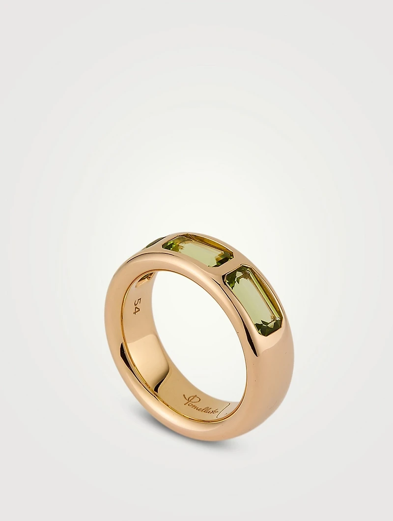 Iconica 18K Rose Gold Ring With Peridot