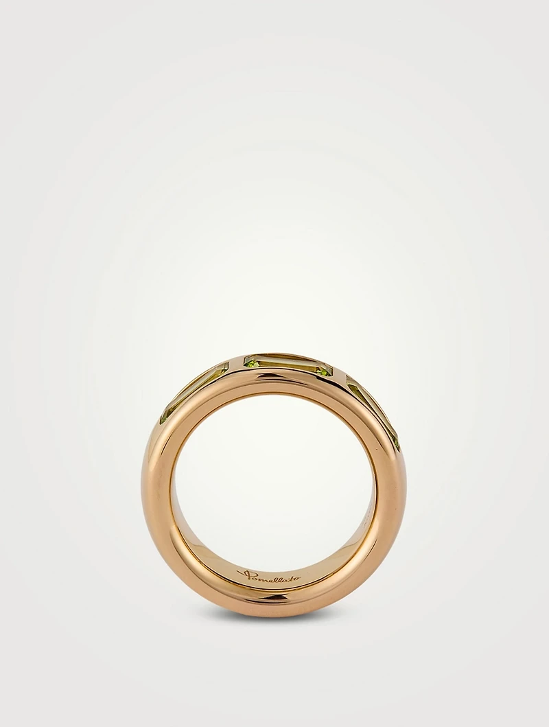Iconica 18K Rose Gold Ring With Peridot
