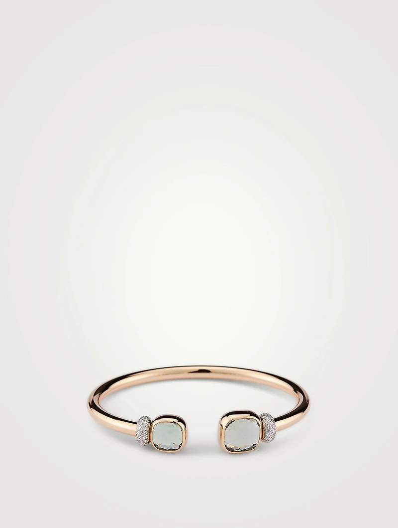 Nudo 18K Rose Gold Bracelet With Prasiolite And Diamonds