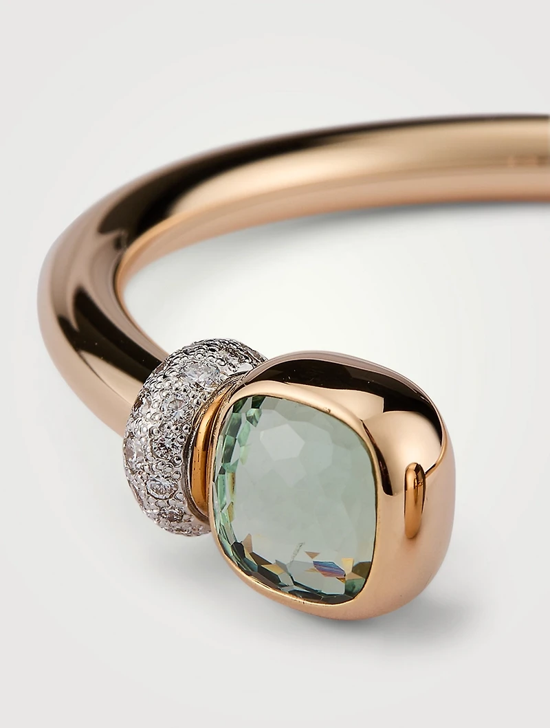 Nudo 18K Rose Gold Bracelet With Prasiolite And Diamonds