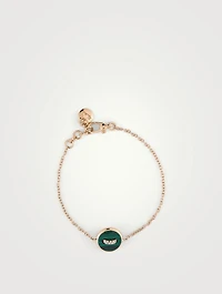 Pom Dot 18K Gold Bracelet With Malachite, Diamonds