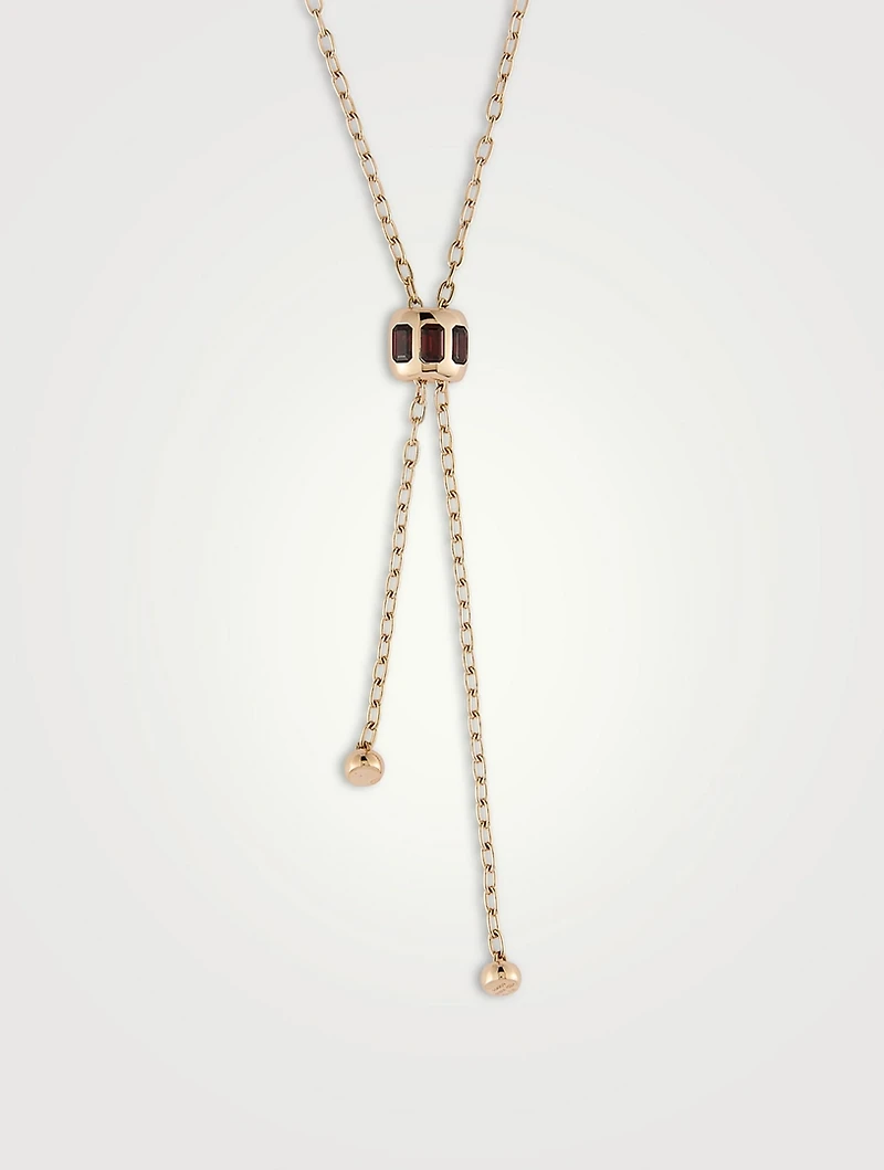 Iconica 18K Rose Gold Necklace With Pyrope Garnet