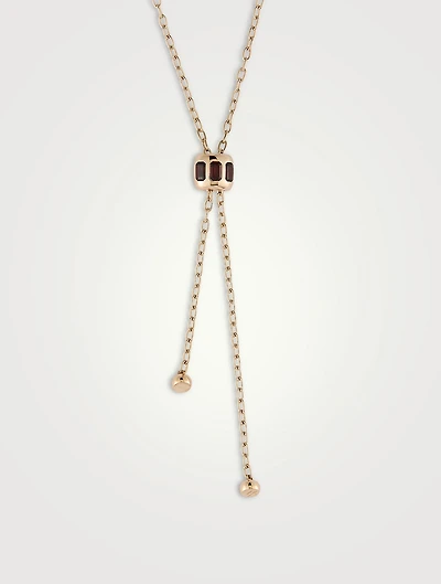 Iconica 18K Rose Gold Necklace With Pyrope Garnet