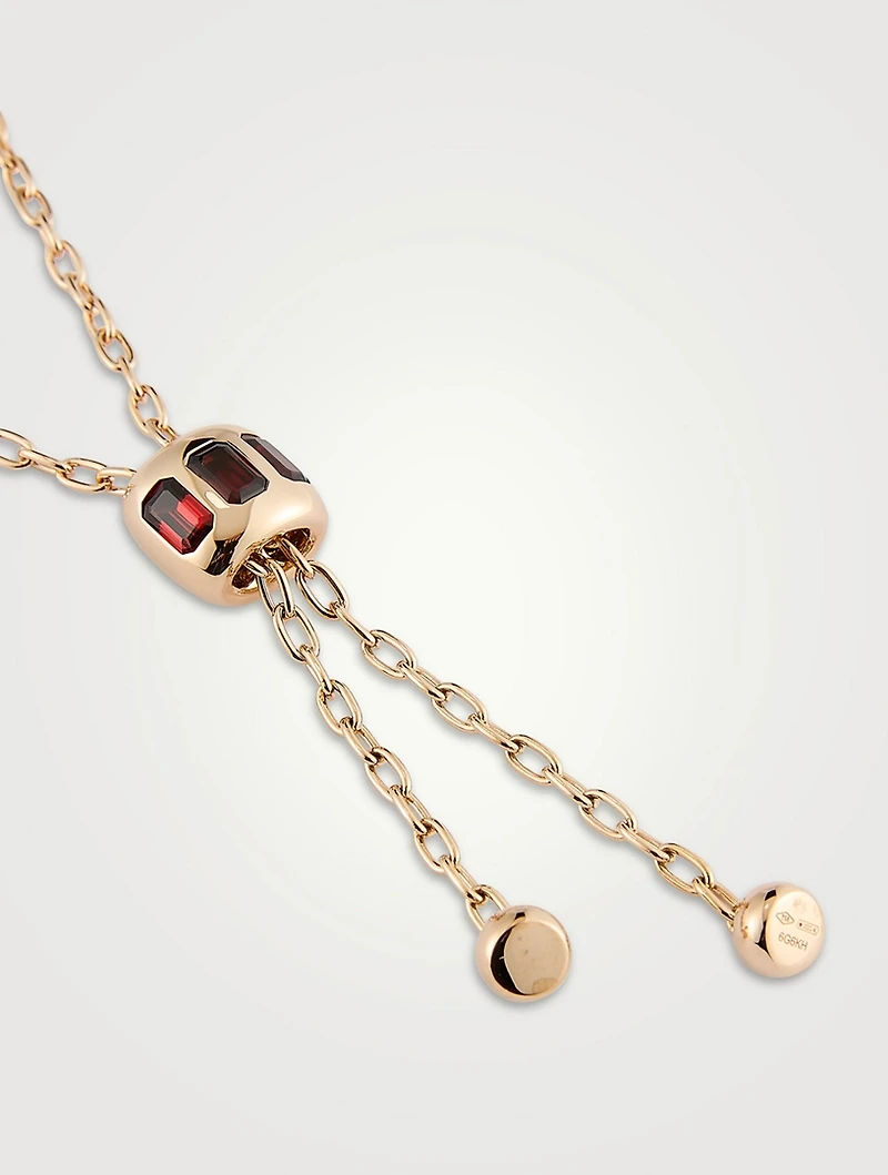 Iconica 18K Rose Gold Necklace With Pyrope Garnet