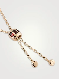 Iconica 18K Rose Gold Necklace With Pyrope Garnet