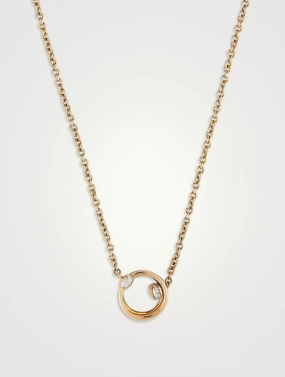 Together 18K Rose Gold Pendant Necklace With Diamonds