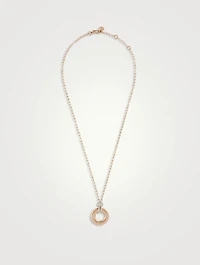 Iconica 18K Rose Gold Necklace With Diamonds