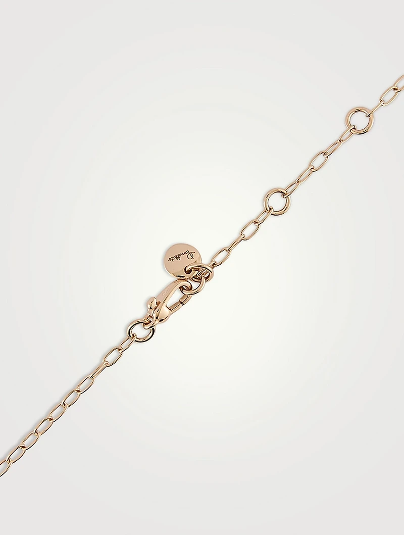 Iconica 18K Rose Gold Necklace With Diamonds