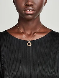 Iconica 18K Rose Gold Necklace With Diamonds