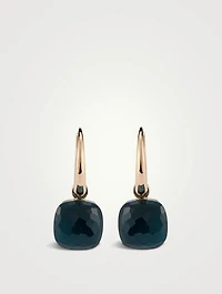 Nudo Petit 18K Rose Gold Earrings With London Blue Topaz