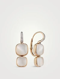 Nudo 18K Rose Gold Earrings With White Topaz, Mother-Of-Pearl, And Diamonds