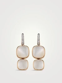 Nudo 18K Rose Gold Earrings With White Topaz, Mother-Of-Pearl, And Diamonds