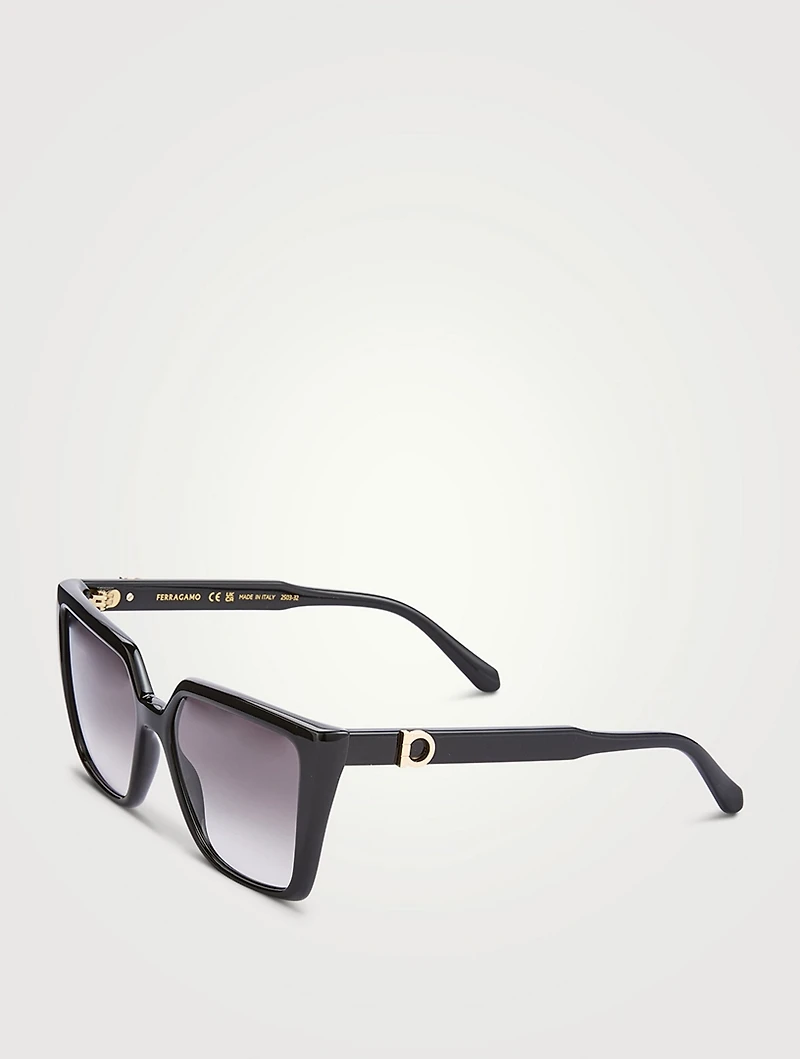 Gancini Rectangular Sunglasses