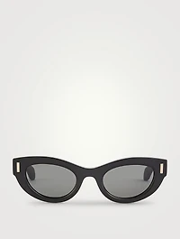 Rivet Cat Eye Sunglasses