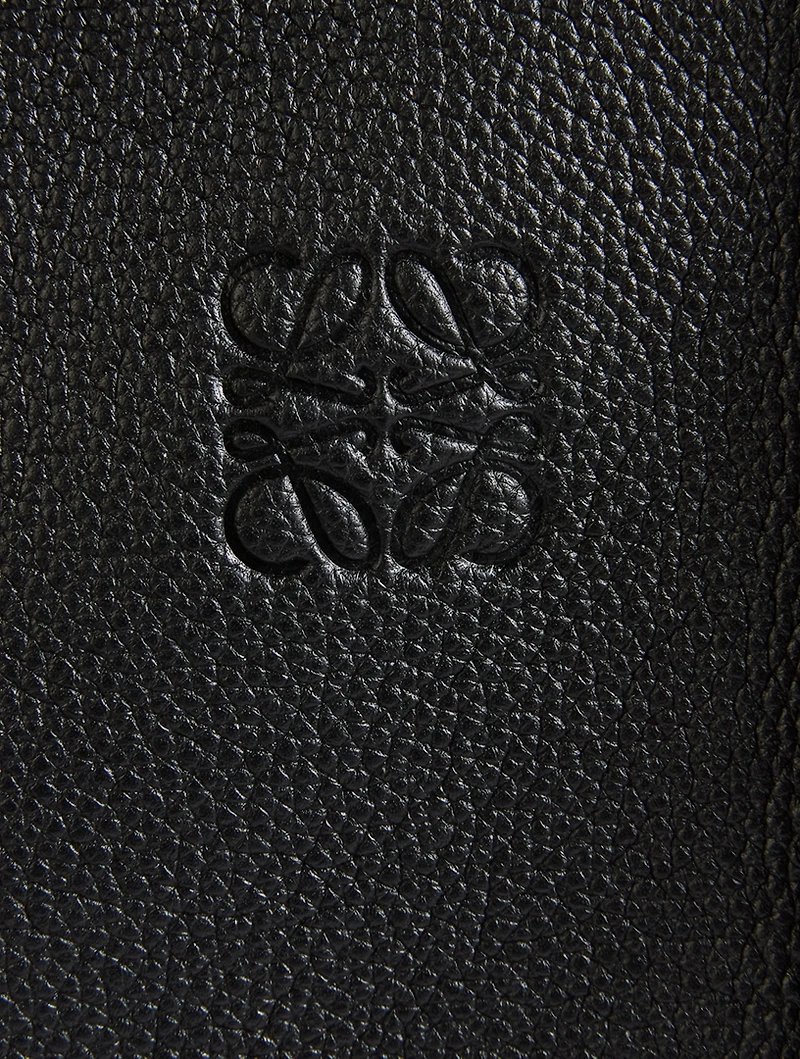 Buckle Leather Zip Tote