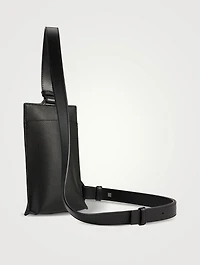 Vertical T Soft Grained Leather Pocket Bag