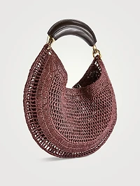 Summer Banana Raffia Shoulder Bag
