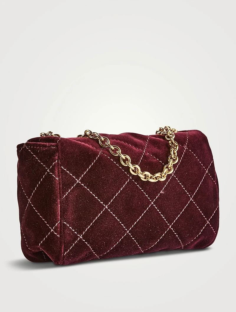 Small Heritage Velvet Shoulder Bag