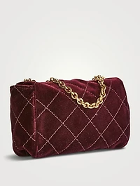 Small Heritage Velvet Shoulder Bag