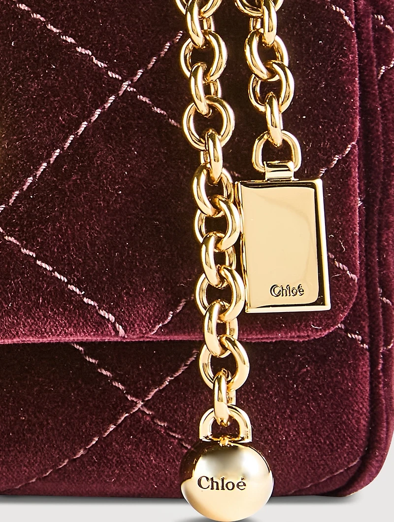 Small Heritage Velvet Shoulder Bag