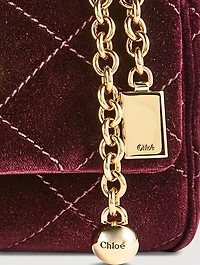 Small Heritage Velvet Shoulder Bag