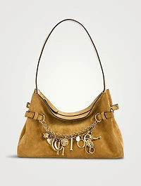 Chloé Charms Suede Shoulder Bag
