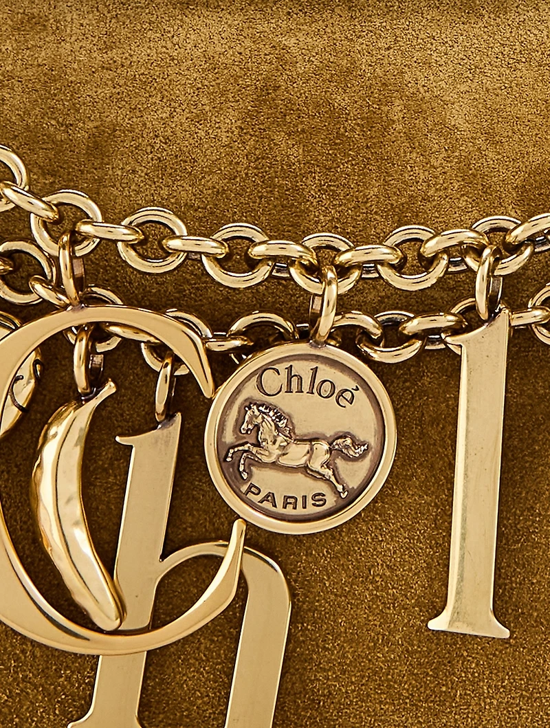 Chloé Charms Suede Shoulder Bag