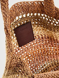 Summer Banana Raffia Tote Bag