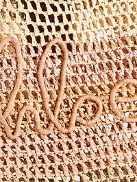 Summer Banana Raffia Tote Bag