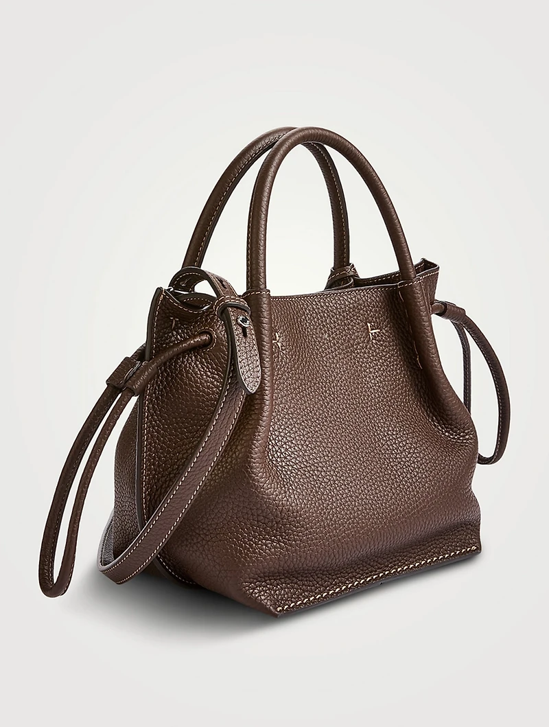 Small Leather Bucket Bag