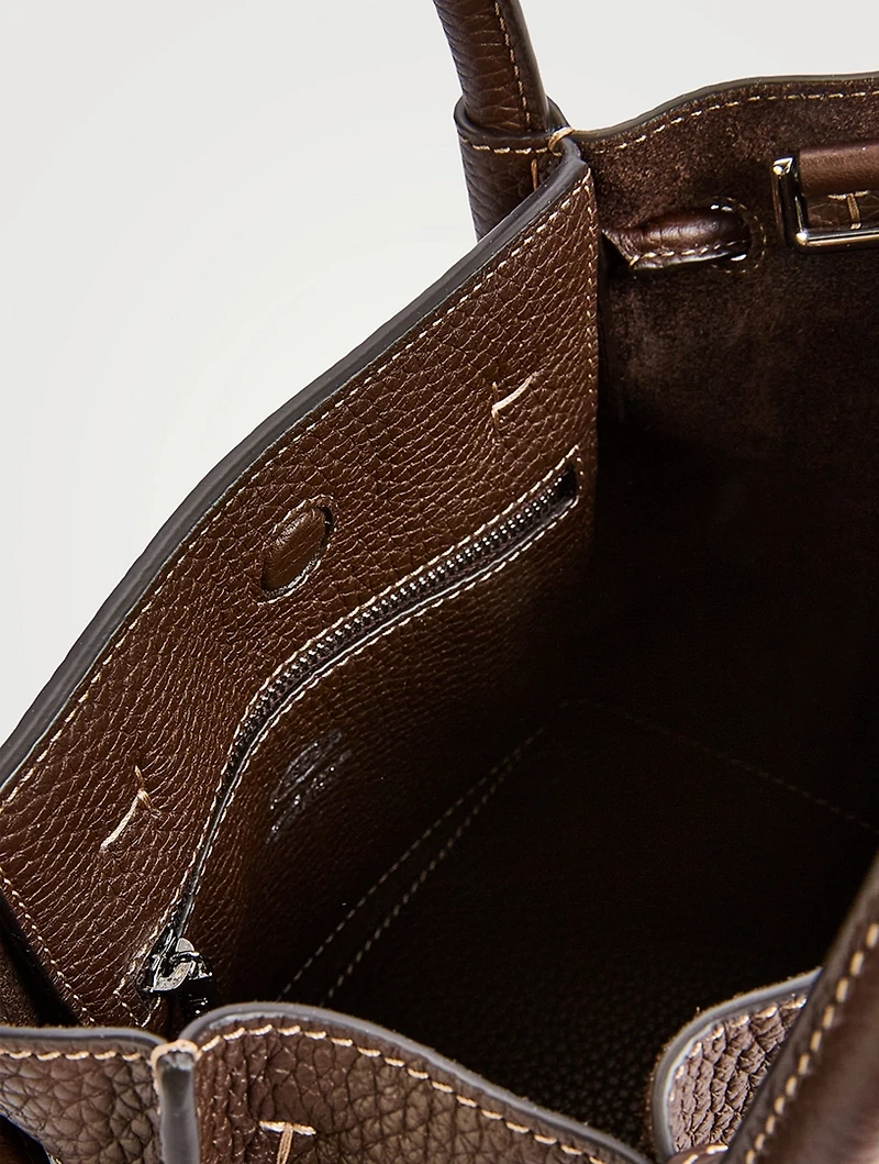 Small Leather Bucket Bag