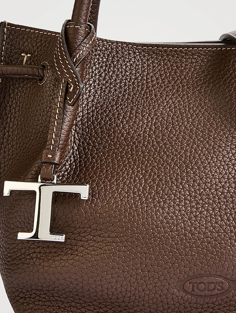 Small Leather Bucket Bag