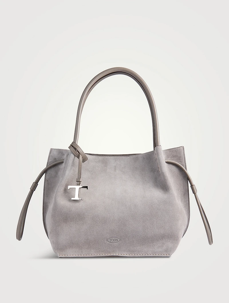 Medium Suede Bucket Bag